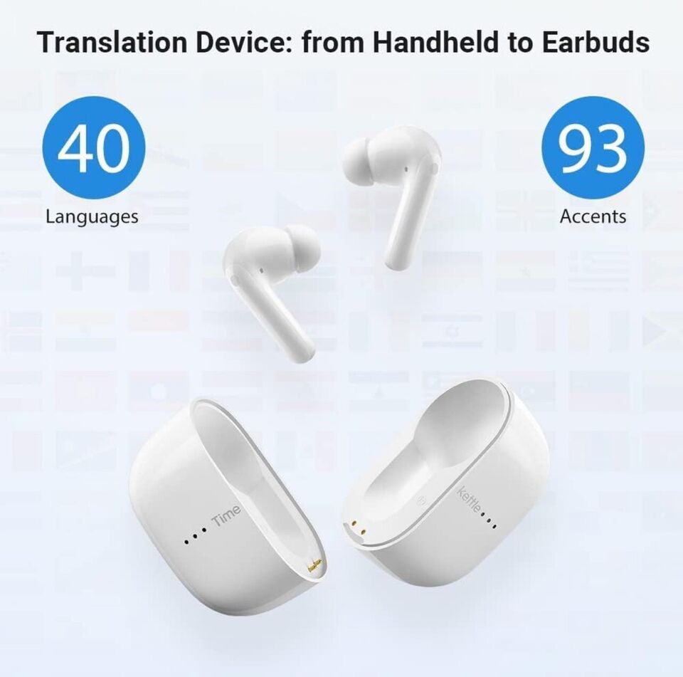 Timekettle M3 Translation Device, Two-Way Translator Headphones with App for 40 Languages & 93 Dialects Online