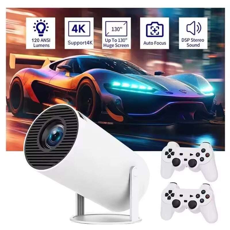 X10 Plus Game Projector Classic Retro Video Game Console 64GB 10000 Games LCD Potable Projector 4K Output Hy300 Projector