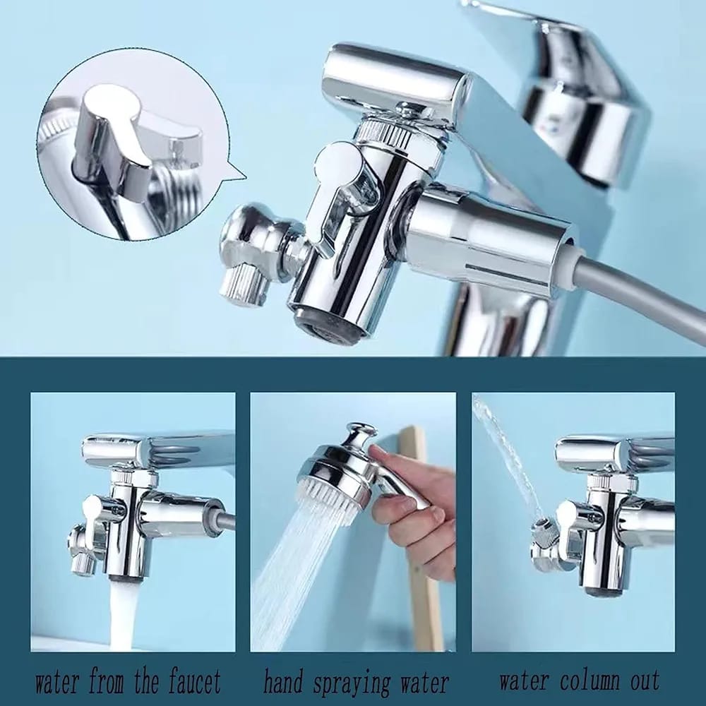 Multifunction Universal Water Taps, 3-in-1 Sink Faucet Sprayer, 1080° Swivel Robotic Arm Extension Faucet Aerator, Multi-Function Faucet