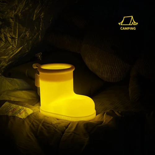 Rainboot Night Light — Cute Dimmable Lamp for Kids, Soft Silicone Bedside Light
