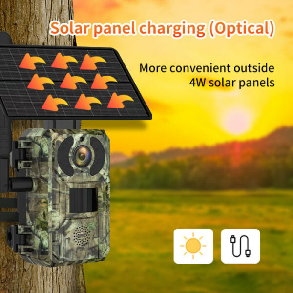4G Solar Powered Hunting Trail Camera, Ucon App