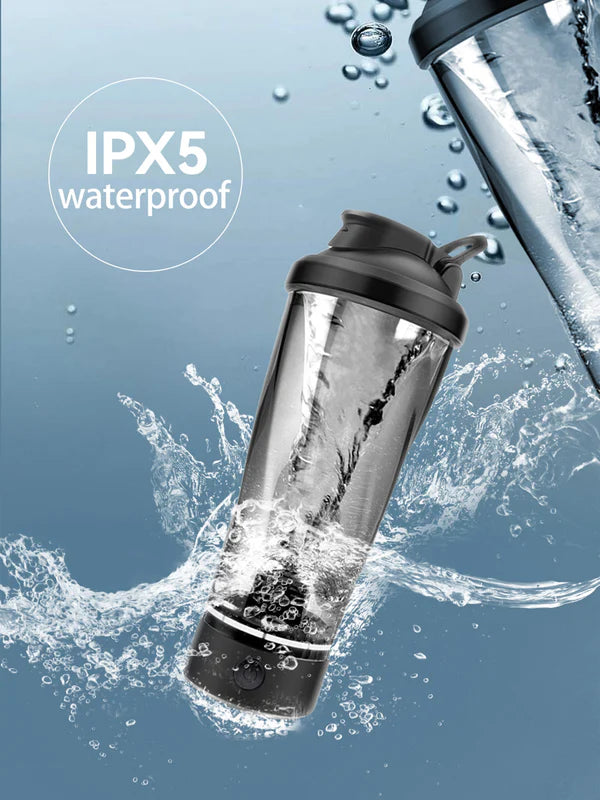 Portable Electric Protein Shaker Bottle - 600ml Rechargeable Mixing Cup, 10,000 RPM High-Speed Motor, BPA-Free Mixer for Protein Shakes & Pre-Workout