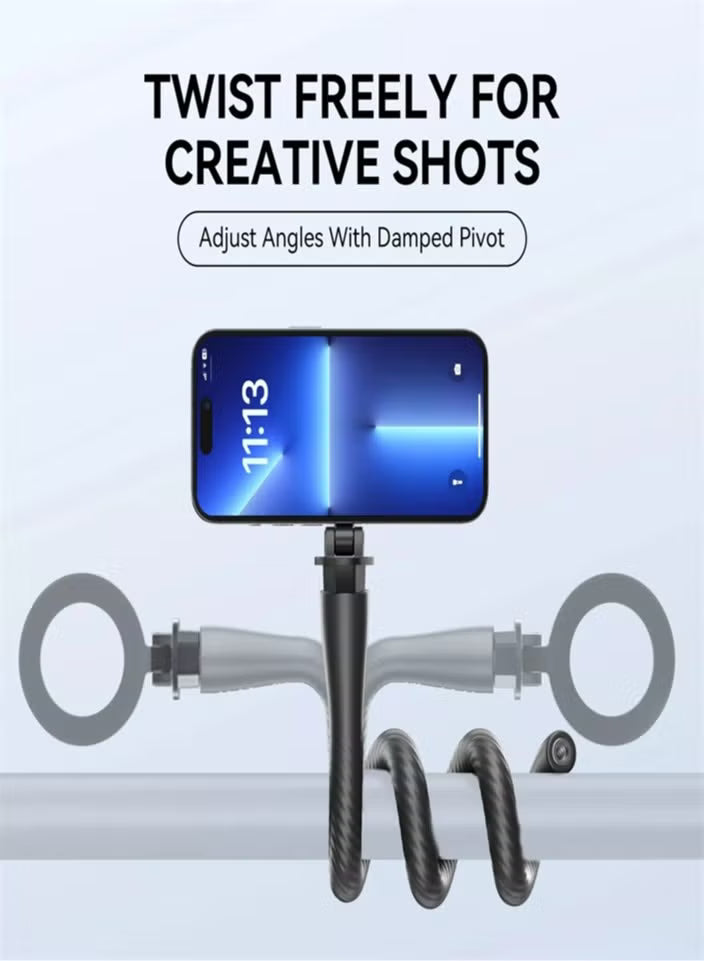 TELESIN Magnetic Octopus Tripod Phone Holder Flexible Clip For iPhone