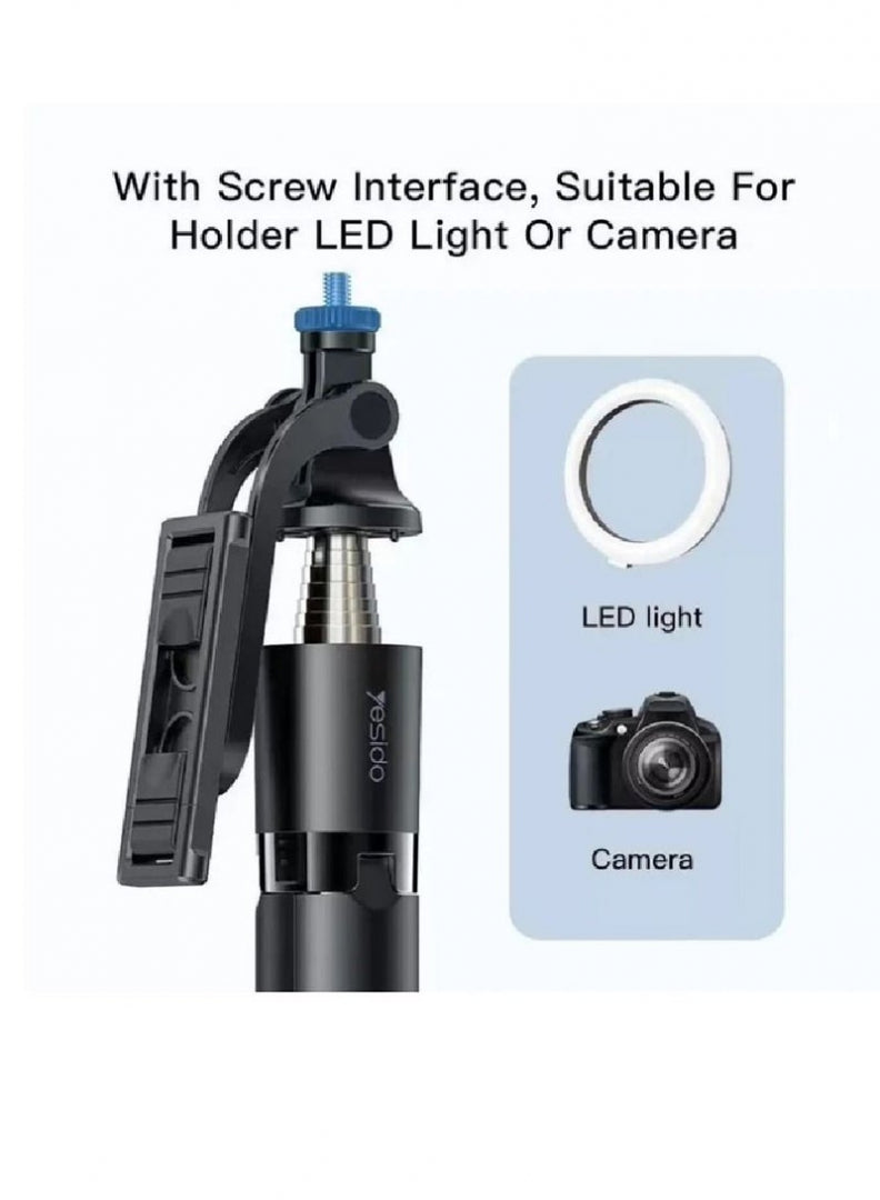 Yesido SF13 Wireless Bluetooth Selfie Stick with Tripod for Android & iOS - Black