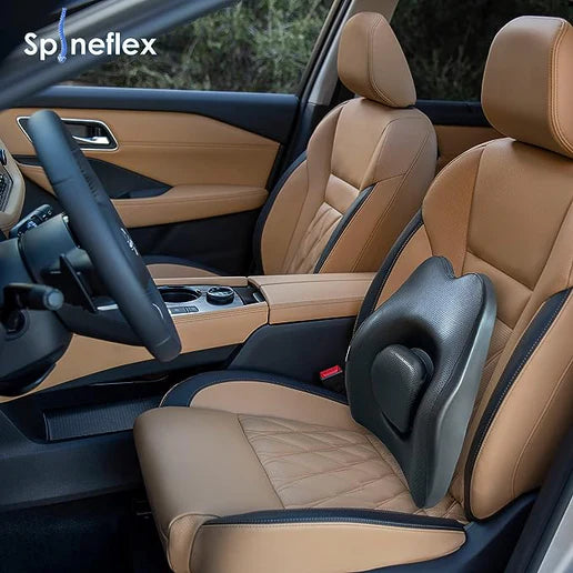 Sanlead Patent PU Leather Size Adjustable Memory Foam Car Seat Lumbar Back Support Cushionm