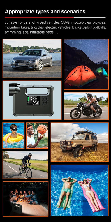 Choetech multifunctional car starter, with compressor, powerbank 8000mAh, LED flashlight, black