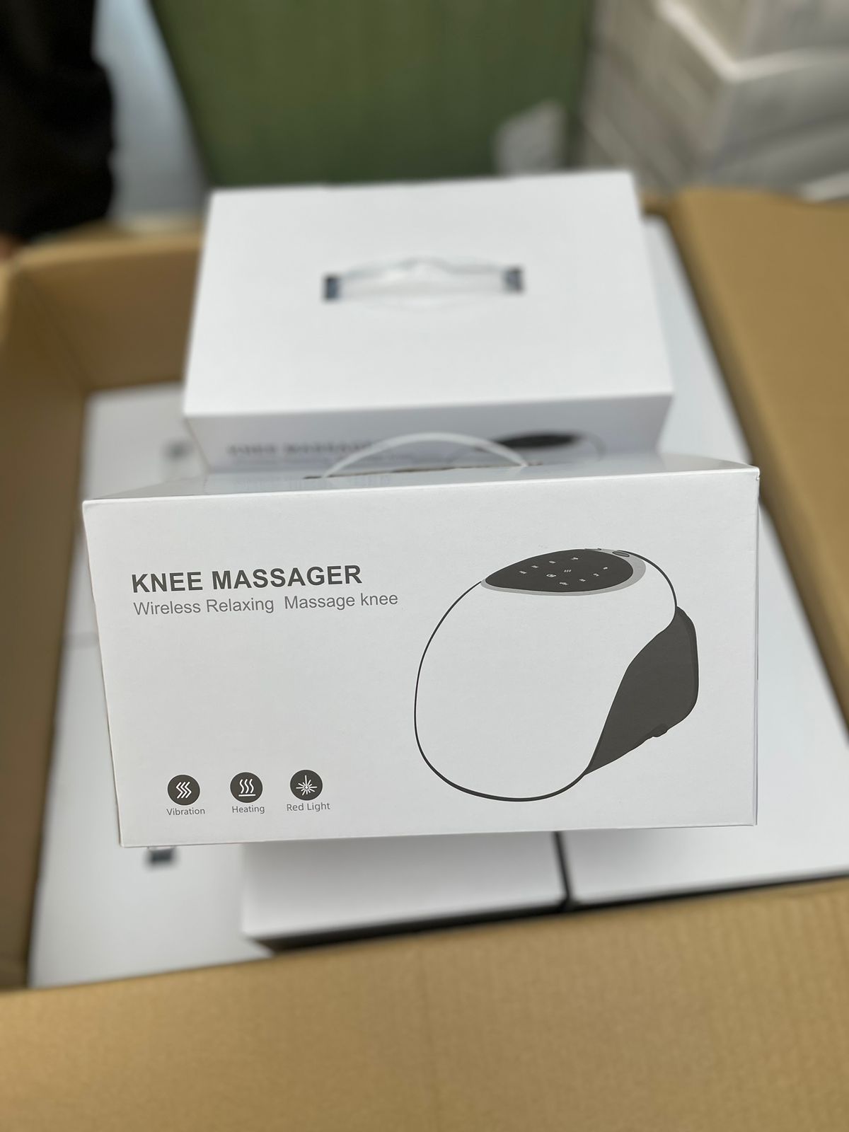 Electric Heating Knee Massager with Infrared Therapy and Vibration — Knee Brace for Pain Relief and Joint Support