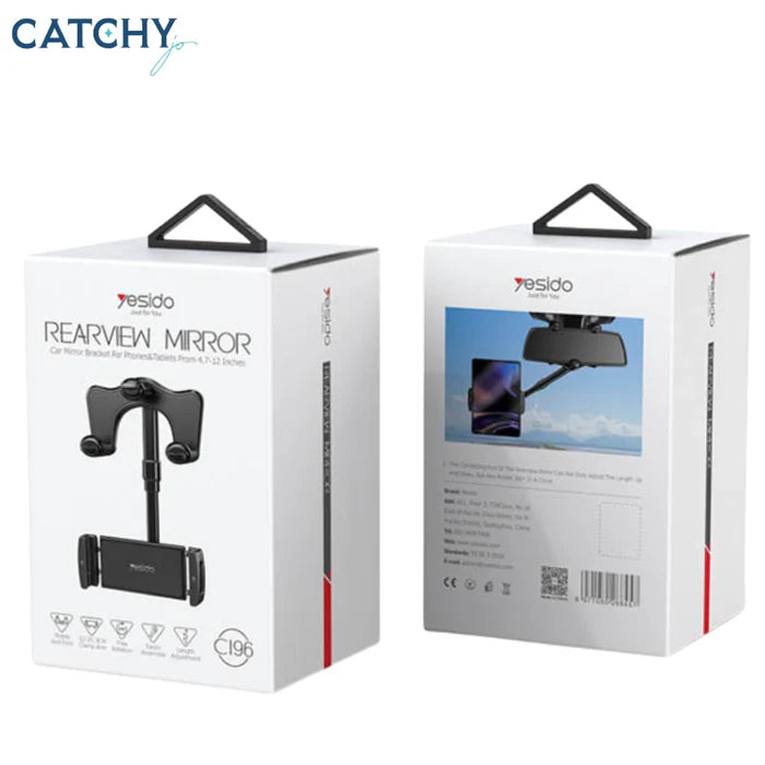 Yesido C196 Car Rearview Mirror Using Phone/iPad Holder