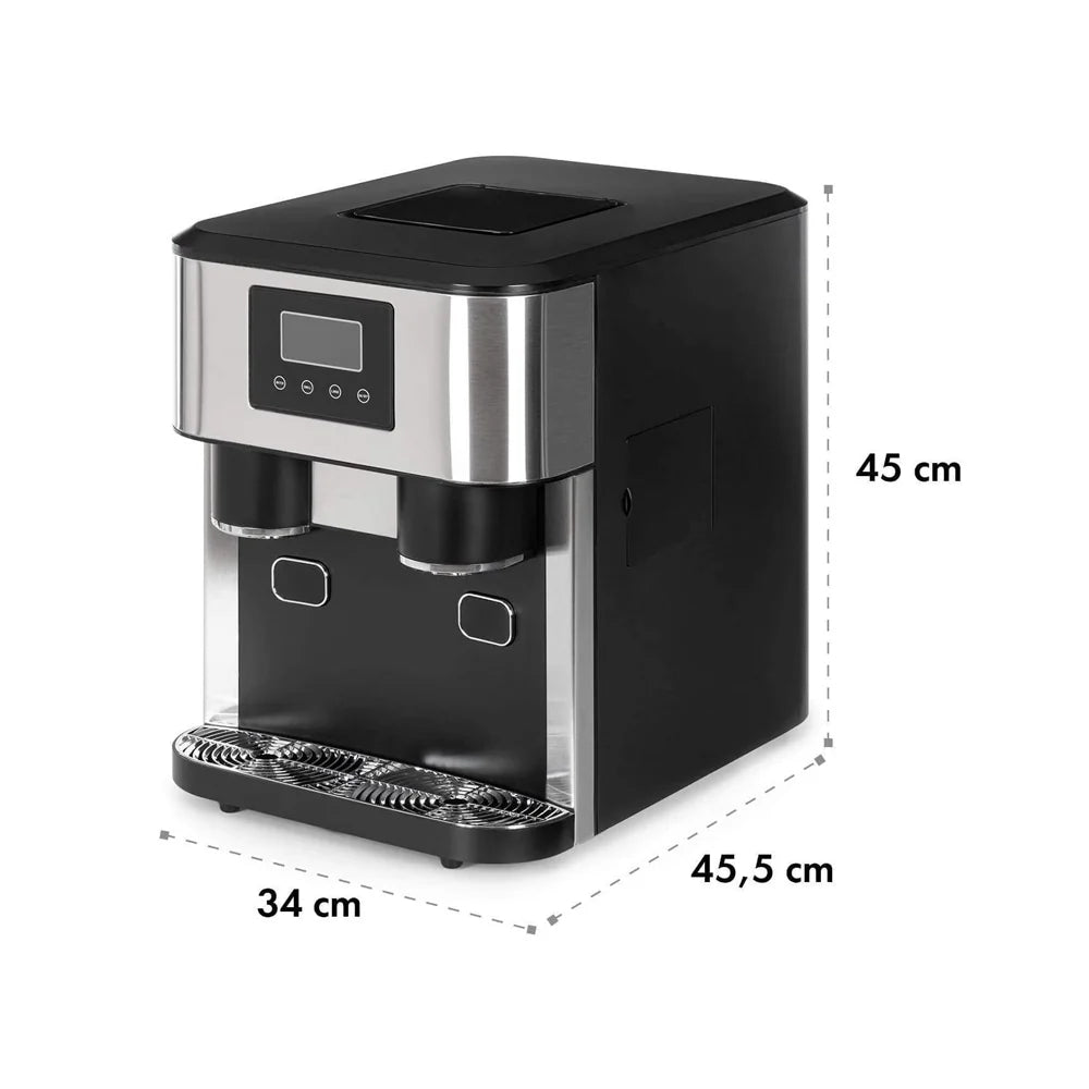 3-in-1 Countertop Ice Maker Machine – Ice Cubes, Crushed Ice & Cold Water Dispenser with Touch LCD