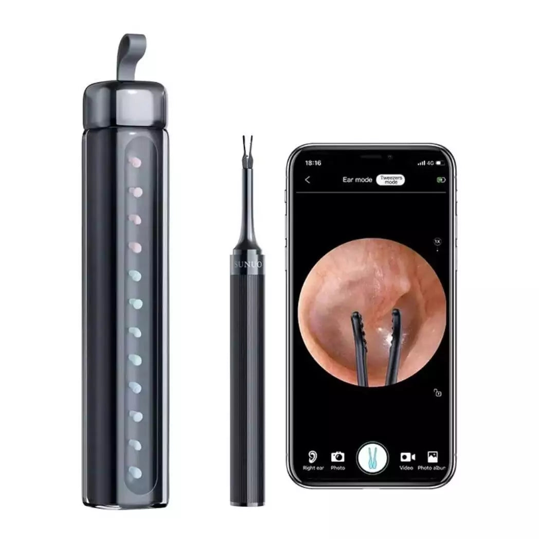 4 in 1 Ear Tweezers with Camera | Ear Camera Otoscope with Light