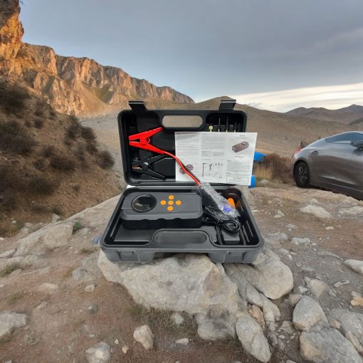 4 in 1 Portable Jump Starter With, Air Compressors, power bank, Small light, Operating voltage: 14.8V