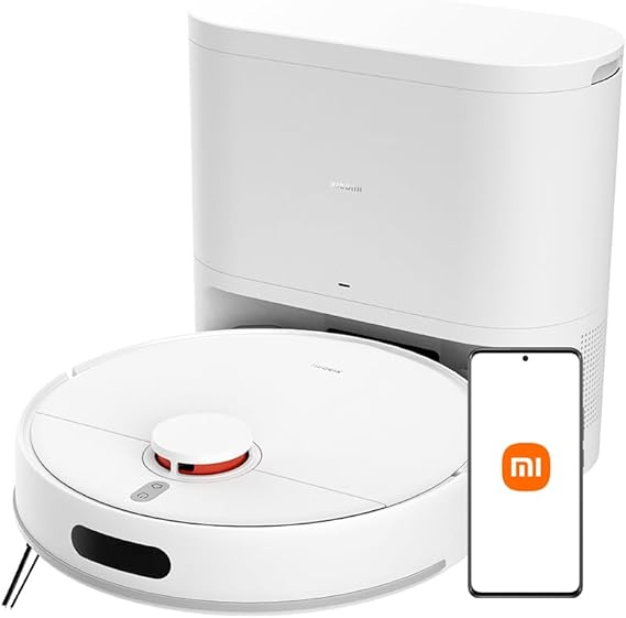Xiaomi Robot Vacuum H40, 10000Pa powerful suction, LDS Navigation, Smart Mapping, Anti-tangle brush, Auto Dust Emptying, 180min Runtime, Works with Xiaomi Home App, Voice Control