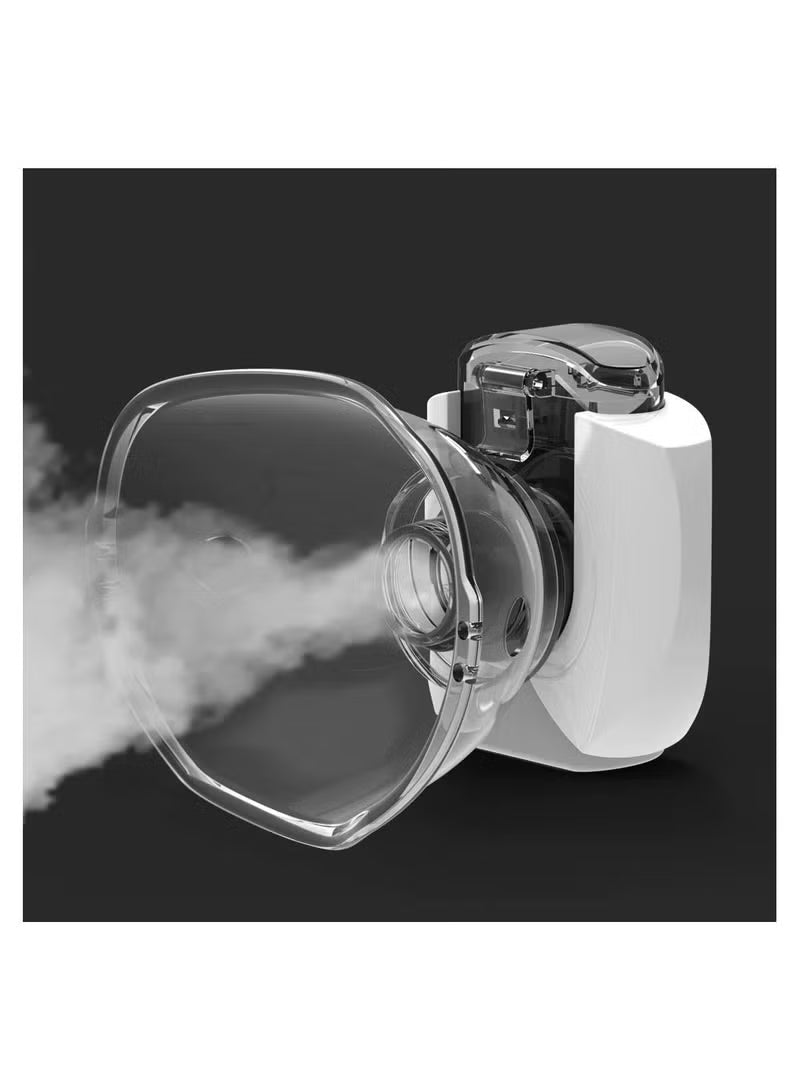 Automatic Medical Steam Inhaler, Portable Nebulizer Machine, Ultrasonic Mesh Nebulizer to Relieve Allergies, Asthma and Breathing Problems for Adults and Children, with USB Connection and Two Masks