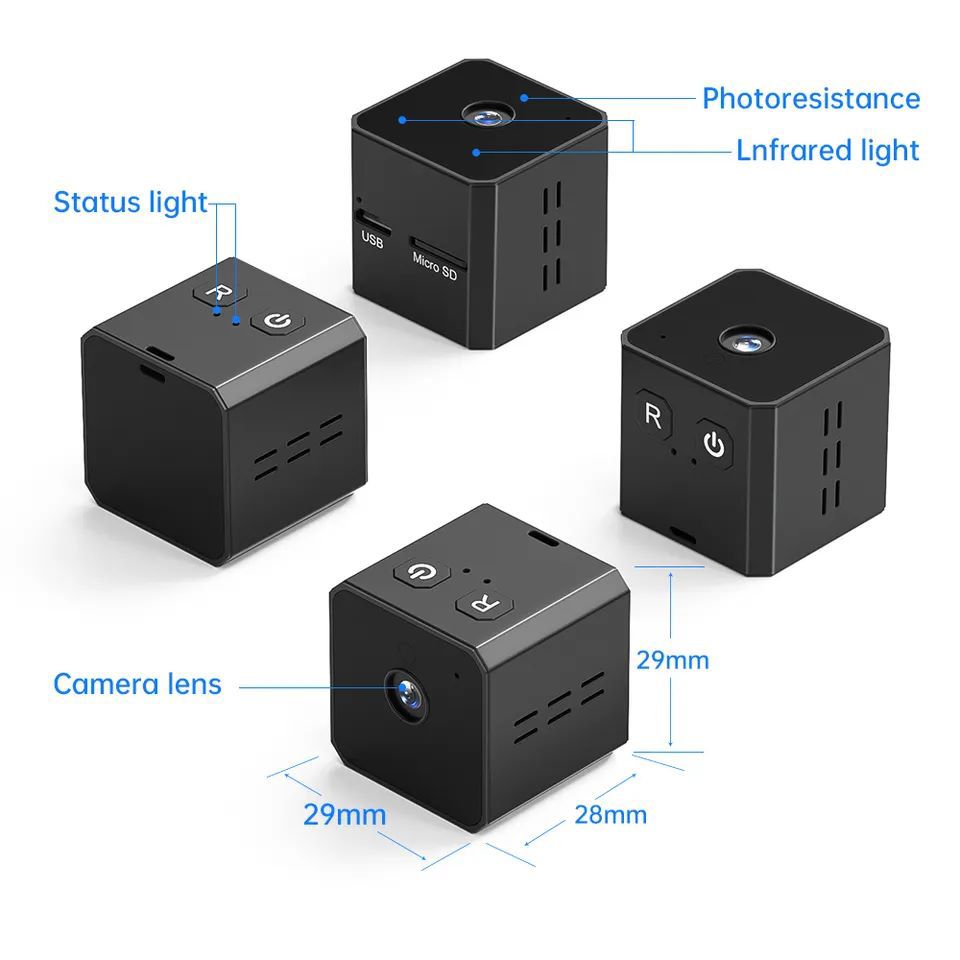 Full HD 1080P Long Time Video Recording Portable Small Camera Home Security Surveillance Miniature Camera