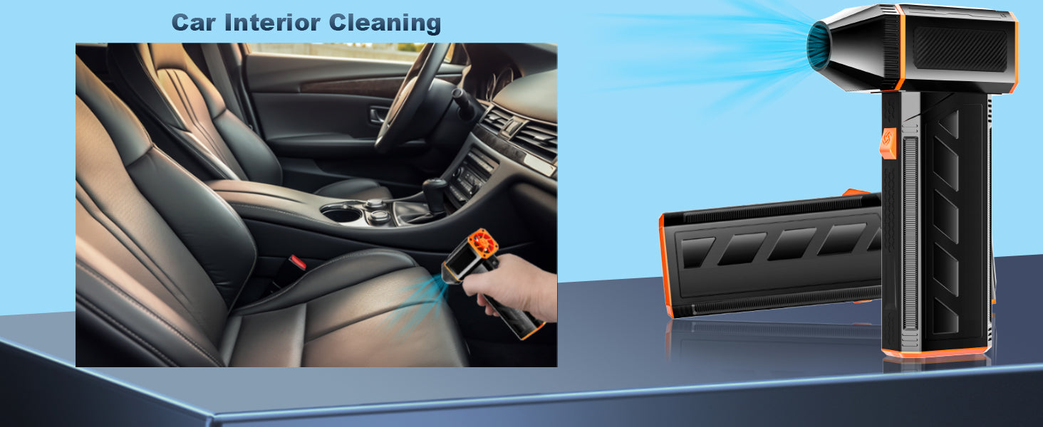 3-Speed Electric Duster, High-Speed Mini Jet Blower with Rechargeable Battery, Up to 150g Per Minute High-Speed Brushless Motor