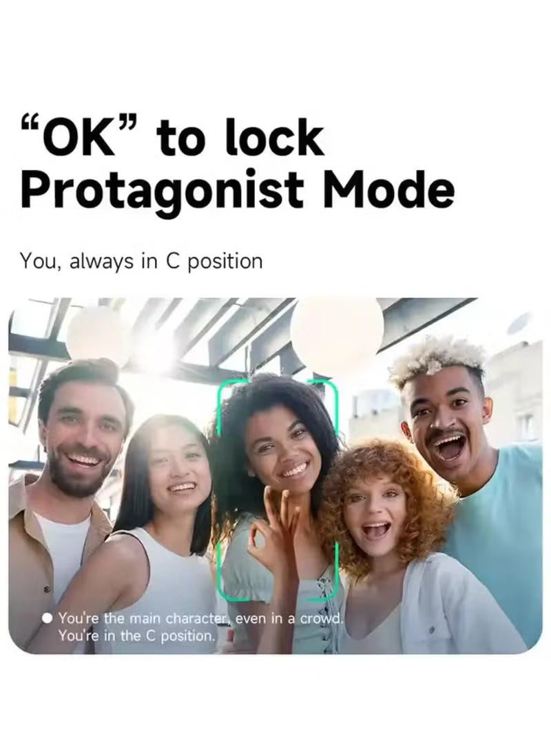 Auto Tracking 360° Adjustable Holder with Stable Tripod, Portable Mobile Gimbal Selfie Stick, AI Face Tracking Camera Mount, Automatic Rotation for Vlogging and Video Calls