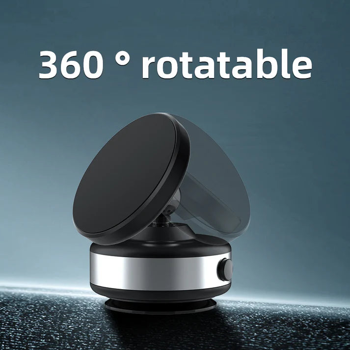 ADAK Magnetic Car Phone Mount with Built-In Stand |Vacuum Suction Cup Holder|360° Rotating Base| Universal Compatibility for Surfaces
