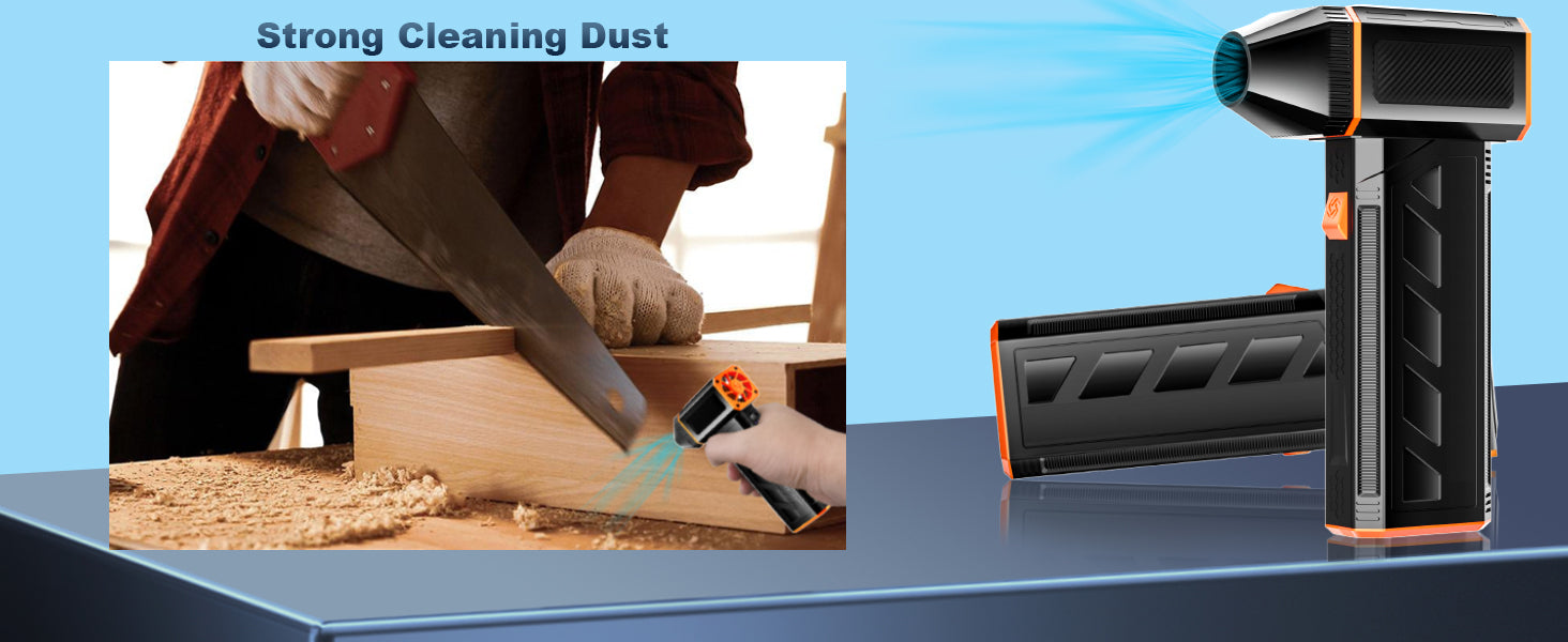 3-Speed Electric Duster, High-Speed Mini Jet Blower with Rechargeable Battery, Up to 150g Per Minute High-Speed Brushless Motor