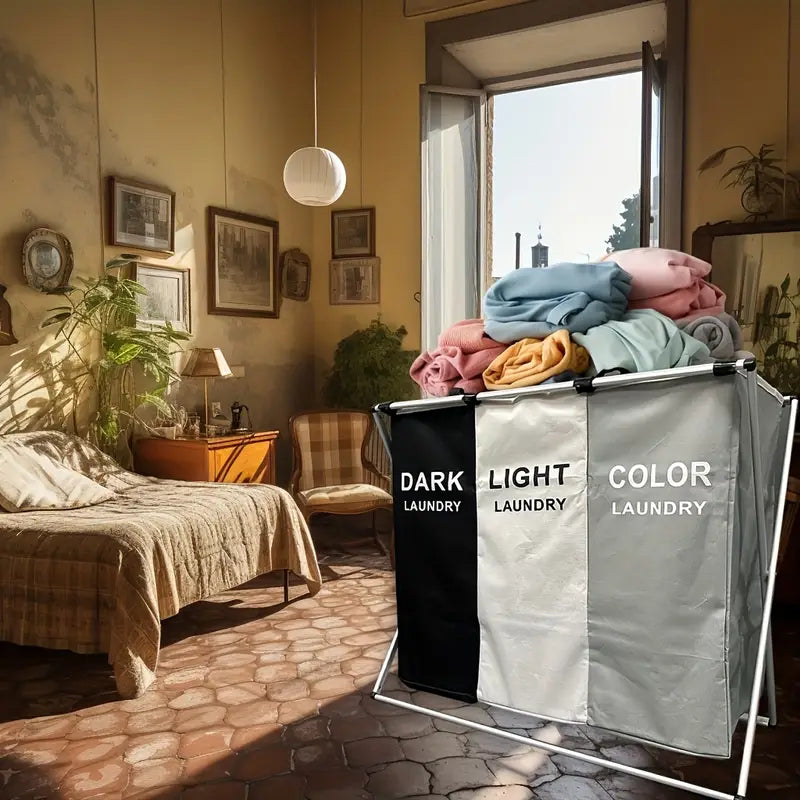 3-Color Large Capacity Laundry Basket