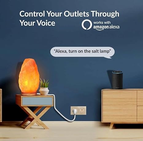 ADAK WiFi Smart Wall Socket Outlet Glass Panel Remote Control Works with Amazon Alexa/Google Home (White, Double Socket)