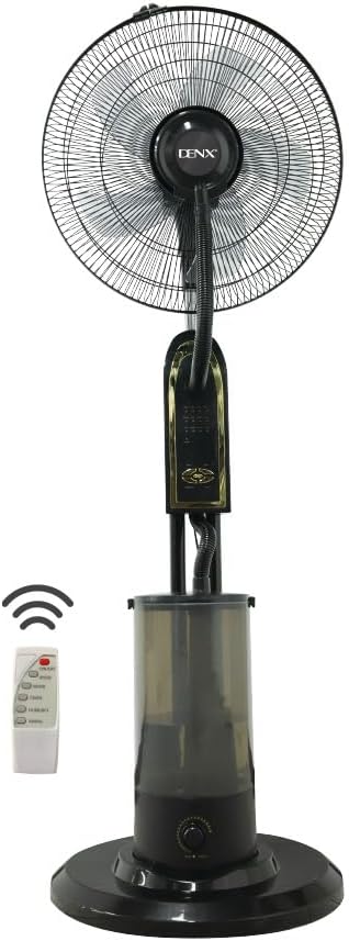 Denx 16 Inch Electric Home Air Cooling Water Mist Fan With Large Capacity Water Tank And 5 Meter Remote Control - Denx