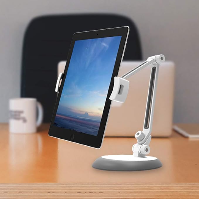 Yesido C33 Universal Lazy Tablet & Phone Holder – Adjustable Stand, White