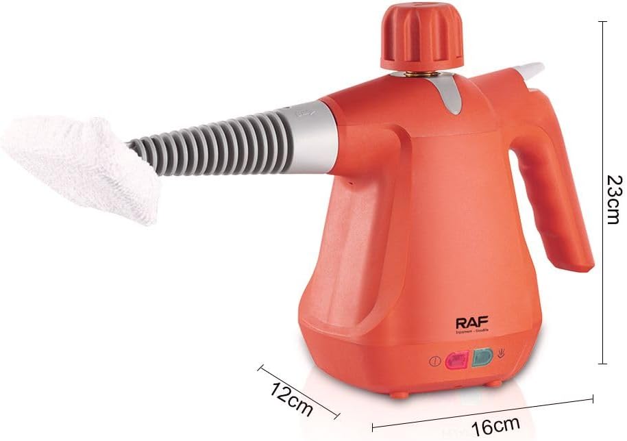 Steam Cleaner 1000W – 350ml Large Tank – 10-in-1 Multi-Purpose Cleaner with Extended Nozzle, Glass Brush, Towel Brush, and Accessories - RAF R.1372