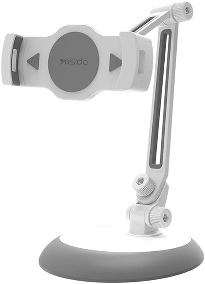 Yesido C33 Universal Lazy Tablet & Phone Holder – Adjustable Stand, White