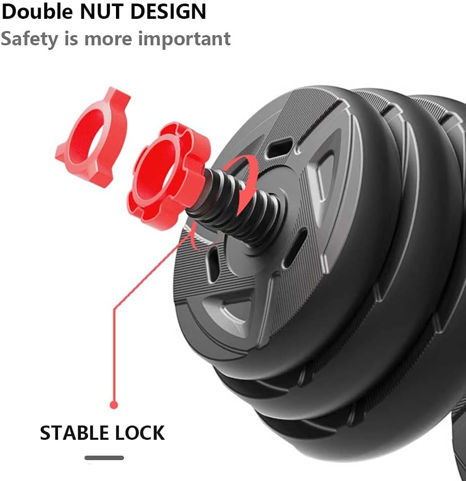 ADAK Weights Dumbbell Barbell Set,3 in 1 Adjustable Weights Dumbbells Set With Connecting Rod,Home Fitness Weight Set Gym Workout Exercise Training for Men Women