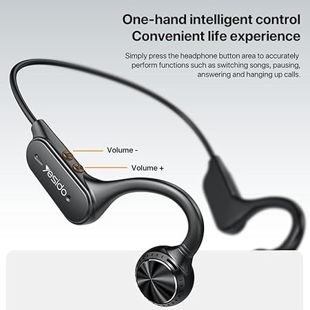 Yesido YSP12 Bone Conduction Bluetooth Headphones, Wireless Neckband Sport Headset