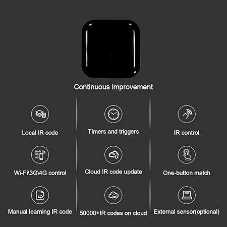 MOES WiFi RF IR Smart Home Universal Remote Controller for TV, Air Conditioning, Appliances, and More, Compatible with Tuya/Smart Life App and Voice Control via Alexa and Google Home
