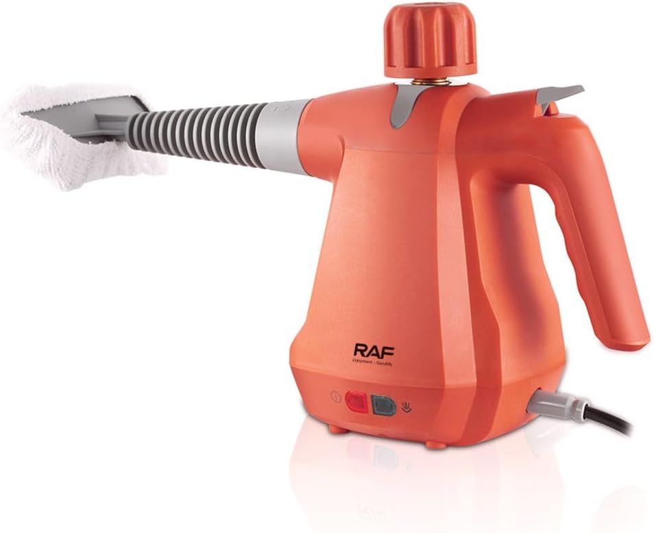 Steam Cleaner 1000W – 350ml Large Tank – 10-in-1 Multi-Purpose Cleaner with Extended Nozzle, Glass Brush, Towel Brush, and Accessories - RAF R.1372