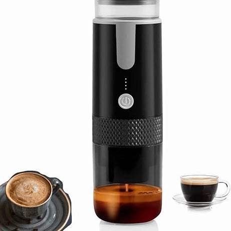 Portable Electronic Coffee Maker, Rechargeable Espresso Machine, Mini Car Coffee Make Using Ground Coffee & Espresso Pods