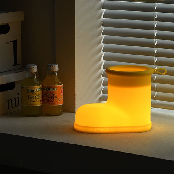 Rainboot Night Light — Cute Dimmable Lamp for Kids, Soft Silicone Bedside Light