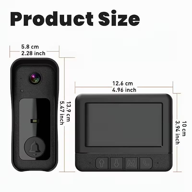 X6 Non-WiFi Video Doorbell: Auto Capture, Night Vision, and Long Battery Life Intercom System