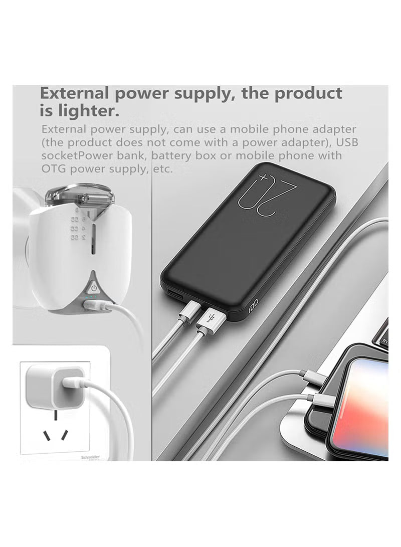 Automatic Medical Steam Inhaler, Portable Nebulizer Machine, Ultrasonic Mesh Nebulizer to Relieve Allergies, Asthma and Breathing Problems for Adults and Children, with USB Connection and Two Masks