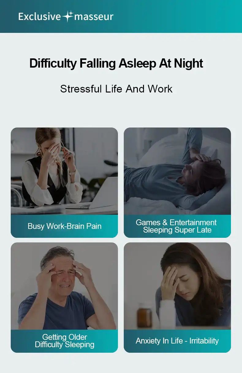 Headache Head Massager Decompressor Kneading Intelligent Head Massager Electric Home Sleep Hot Compress Massager