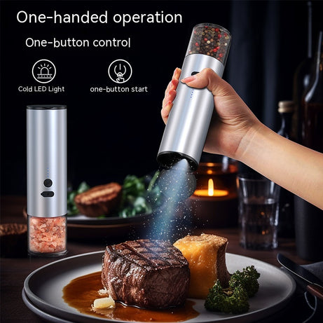 Rechargeable Electric Salt and Pepper Grinder Set with LED