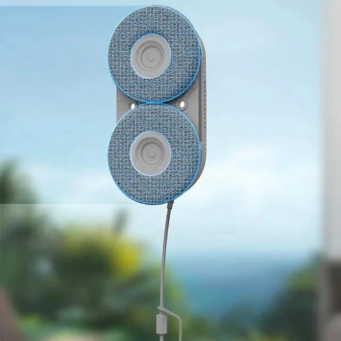 TUYA SATUO Window Cleaner Robot, Dual Spiral Cleaning Heads, 5600Pa Suction, Z-Shaped Route Planning, UPS, Remote Control Robot for Windows/Tiles, Lithium Battery, AI, 3 Cleaning Modes