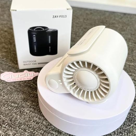 Cool Clip Fan Under Shirt, Clip-on Portable Air Cooler, Portable Waist Fan Rechargeable,3 Speeds Strong Airflow Wearable Personal Clip Fan, Belt Fan Clip on Waist Portable Cooling Fan (Black)