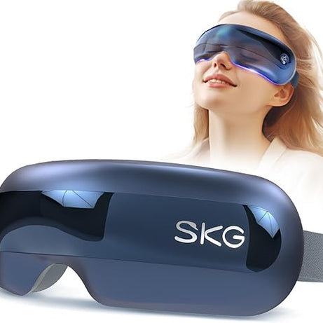 SKG Eye Massager with Heat, Bluetooth Heated Eye Massager for Migraines Relief with Vision Window Music, Soothing Eye Care