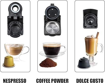 MEBASHI 3-in-1 Multifunction Espresso Capsule Coffee Machine, 600ML Water Tank, 19 Bar Pressure, Auto Shut Off | (ME-CEM302) (Red)|1450W