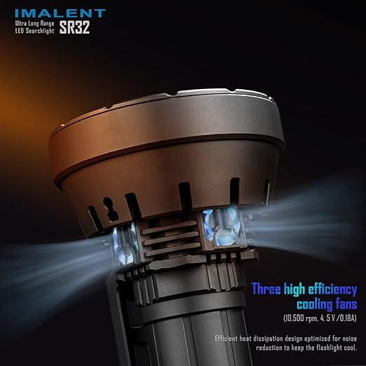 IMALENT SR32 Brightest Flashlight 120000 Lumens, 32 Extremely Bright XHP 50.3 hi LEDs up, PD 100W Fast Charging, OLED display