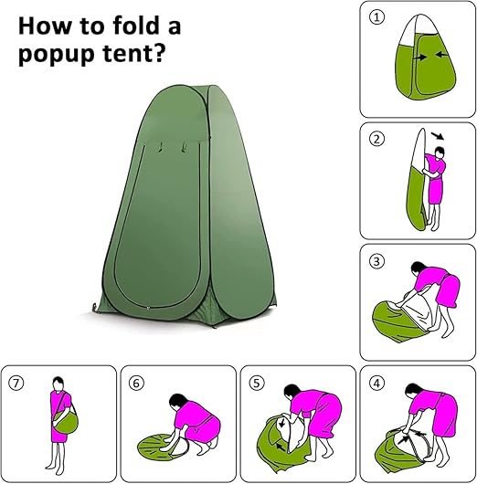 ADAK Outdoor Changing Clothes Tent, Pop Up Shower, Portable Folding Toilet With Carry Bag, Beach Dressing Room, Suitable for Camping/Beach