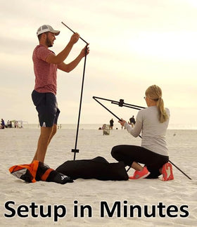 ADAK Sport Portable Game Set, Indoor & Outdoor No Boundaries Play Set with Net, 2 Paddles, 8 Birdies, Carrying Bag, Similar to Pickleball, Badminton and Tennis with A Whole New Spin On It