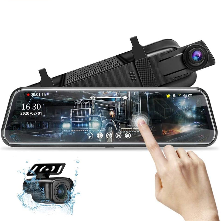 ADAK CAR Dash Camera 10-Inch 4K Ultra HD Car DVR Camera with WIFI, IPS Touch Screen, ADAS, and BSD - 3840 * 2160P, Video Recorder