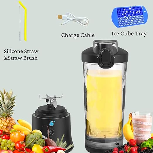 Best 4Vi Portable Blender, Rechargeable Mini Blender For Shakes And Smoothies 20 Oz Mini Blender Cup with Travel and USB Rechargeable