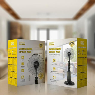 Denx 16 Inch Electric Home Air Cooling Water Mist Fan With Large Capacity Water Tank And 5 Meter Remote Control - Denx