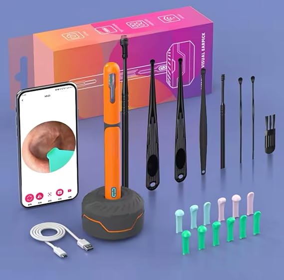 Wireless Ear Cleaner with Camera, 6 LED Lights, 3.6mm Lens, Earwax Removal Tool, Camera for Taking HD Video Photos Earpick Gifts