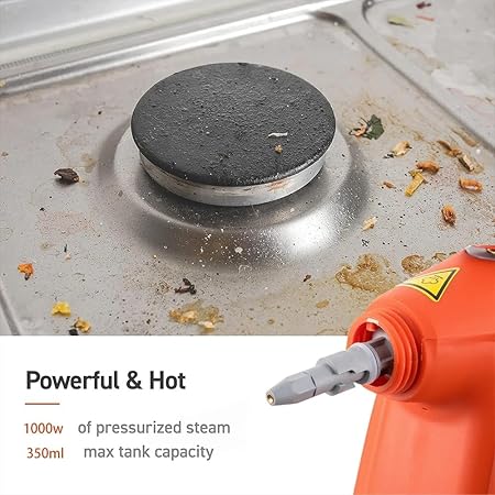 Steam Cleaner 1000W – 350ml Large Tank – 10-in-1 Multi-Purpose Cleaner with Extended Nozzle, Glass Brush, Towel Brush, and Accessories - RAF R.1372